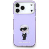Custodia MagSafe Karl Lagerfeld KLD22568 IML Aquarelle Karl & Choupette & Logo per Apple iPhone 17 Pro Max, viola