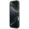 Custodia rigida in metallo Guess GUE5344 IML 4G Script per Apple iPhone 17 Pro Max, nera
