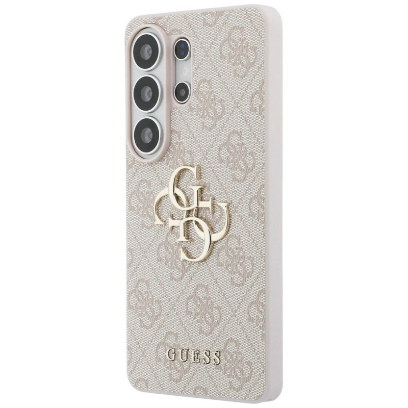 Custodia rigida Guess GUE005337 4G Big Metal Logo per Samsung Galaxy S26 Ultra, rosa