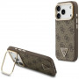 Custodia MagSafe Guess 4G PU Triangle Logo & Stand Camera per Apple iPhone 18 Pro Max / 17 Pro Max, marrone