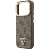 Custodia MagSafe Guess 4G PU Triangle Logo & Stand Camera per Apple iPhone 18 Pro Max / 17 Pro Max, marrone
