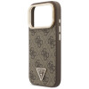 Custodia MagSafe Guess 4G PU Triangle Logo & Stand Camera per Apple iPhone 18 Pro / 17 Pro, marrone