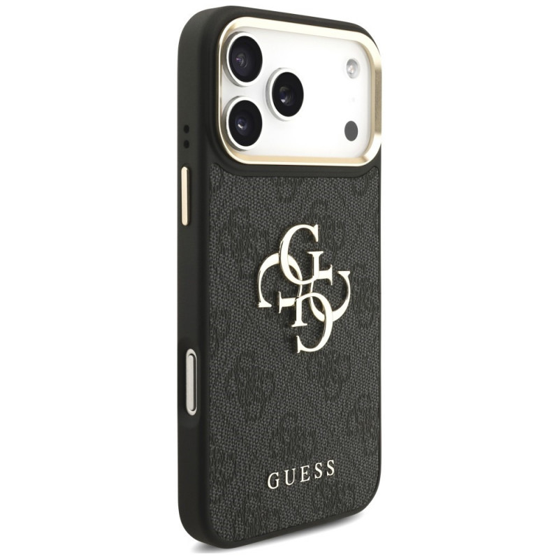 Custodia Guess 4G Big 4G Classic Logo Big Strap Metal Buttons con cinturino per Apple iPhone 18 Pro Max / 17 Pro Max, nera