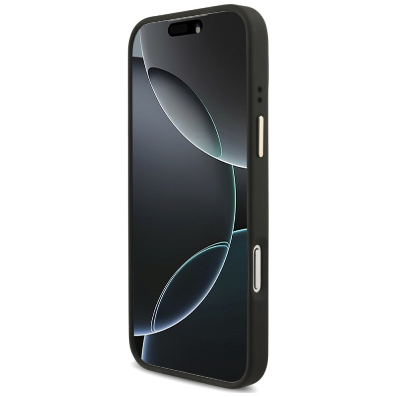 Custodia Guess 4G Big 4G Classic Logo Big Strap Metal Buttons con cinturino per Apple iPhone 18 Pro Max / 17 Pro Max, nera