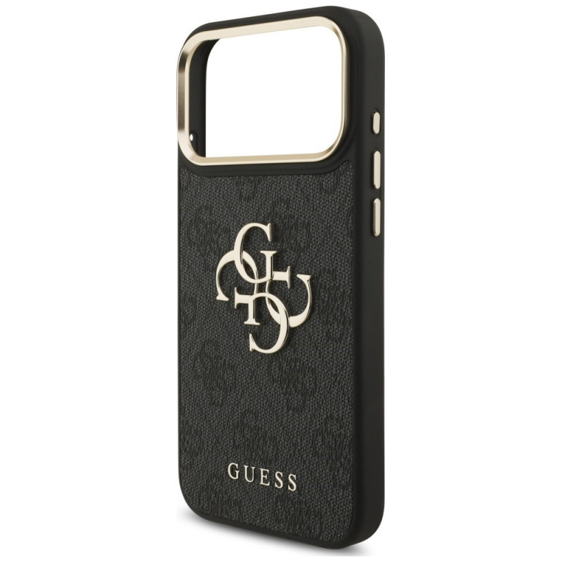 Custodia Guess 4G Big 4G Classic Logo Big Strap Metal Buttons con cinturino per Apple iPhone 18 Pro Max / 17 Pro Max, nera