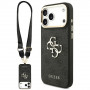Custodia Guess 4G Big 4G Classic Logo Big Strap Metal Buttons con cinturino per Apple iPhone 18 Pro / 17 Pro, nera