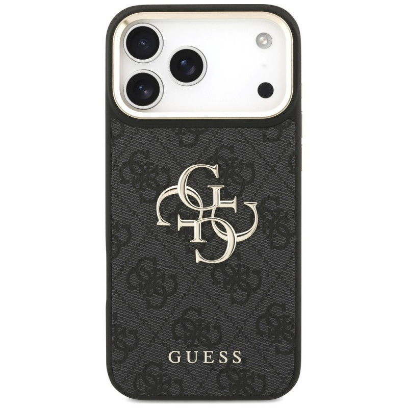 Custodia Guess 4G Big 4G Classic Logo Big Strap Metal Buttons con cinturino per Apple iPhone 18 Pro / 17 Pro, nera