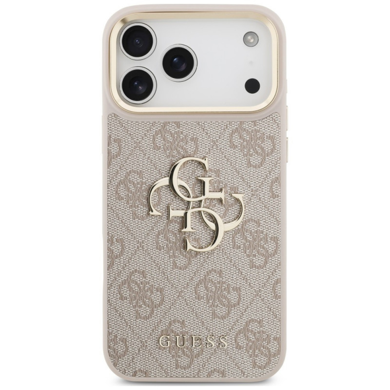 Custodia con cinturino Guess 4G Big 4G Classic Logo Big Strap Metal Buttons per Apple iPhone 18 Pro Max / 17 Pro Max, rosa