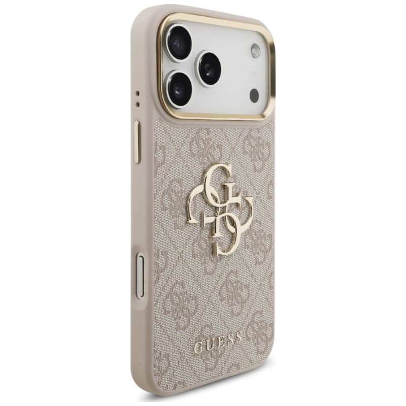 Custodia con cinturino Guess 4G Big 4G Classic Logo Big Strap Metal Buttons per Apple iPhone 18 Pro Max / 17 Pro Max, rosa