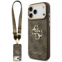 Custodia Guess 4G Big 4G Classic Logo Big Strap Metal Buttons con cinturino per Apple iPhone 18 Pro Max / 17 Pro Max, marrone