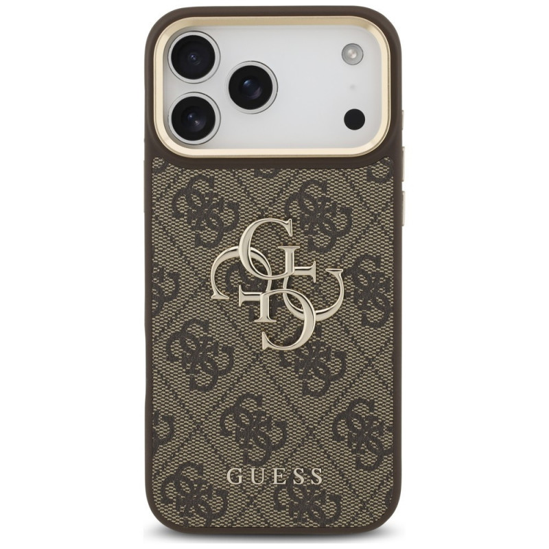 Custodia Guess 4G Big 4G Classic Logo Big Strap Metal Buttons con cinturino per Apple iPhone 18 Pro Max / 17 Pro Max, marrone