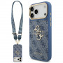 Custodia Guess 4G Big 4G Classic Logo Big Strap Metal Buttons con cinturino per Apple iPhone 18 Pro Max / 17 Pro Max, blu