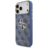 Custodia Guess 4G Big 4G Classic Logo Big Strap Metal Buttons con cinturino per Apple iPhone 18 Pro Max / 17 Pro Max, blu