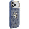 Custodia Guess 4G Big 4G Classic Logo Big Strap Metal Buttons con cinturino per Apple iPhone 18 Pro Max / 17 Pro Max, blu