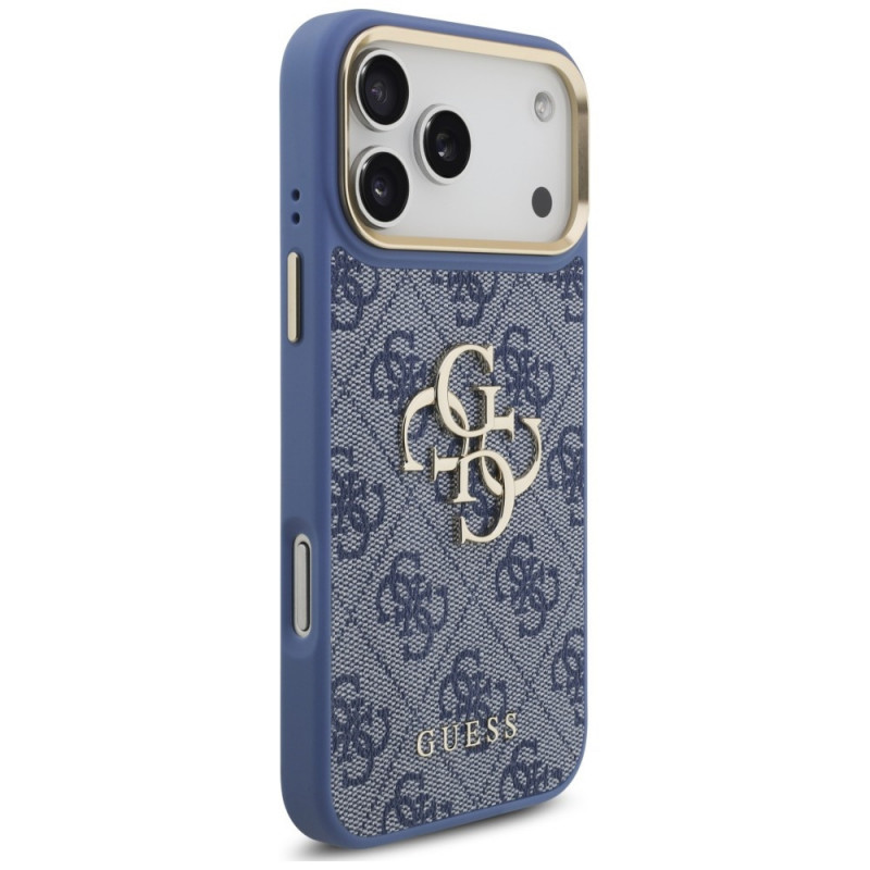 Custodia Guess 4G Big 4G Classic Logo Big Strap Metal Buttons con cinturino per Apple iPhone 18 Pro Max / 17 Pro Max, blu