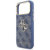Custodia Guess 4G Big 4G Classic Logo Big Strap Metal Buttons con cinturino per Apple iPhone 18 Pro Max / 17 Pro Max, blu