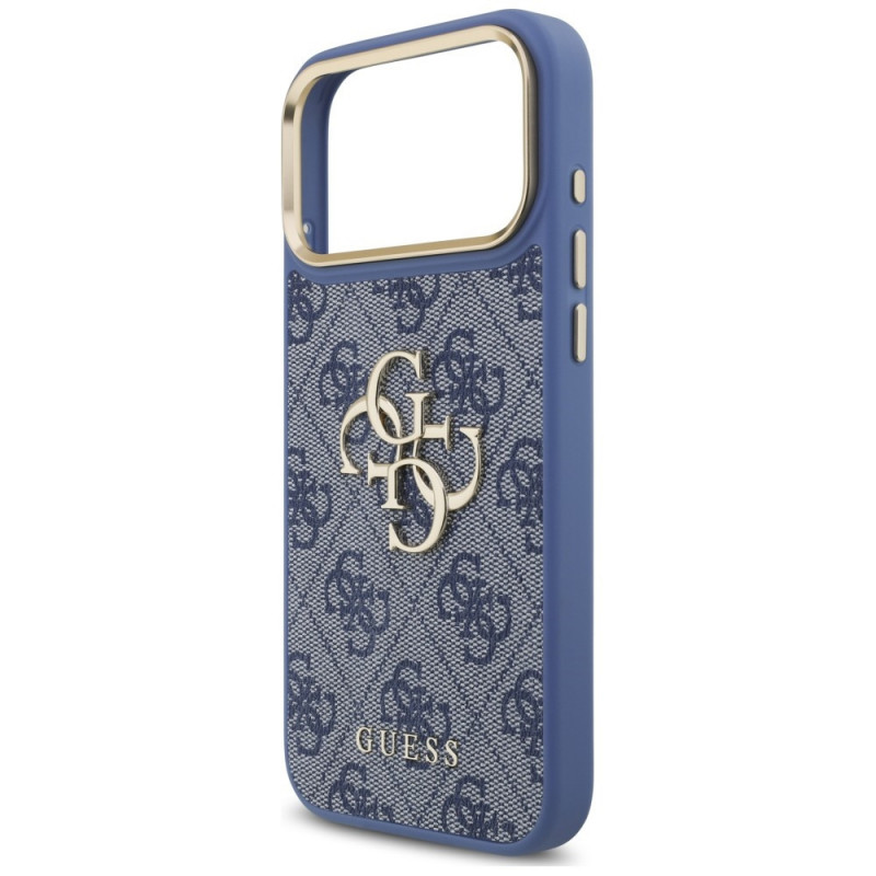 Custodia Guess 4G Big 4G Classic Logo Big Strap Metal Buttons con cinturino per Apple iPhone 18 Pro Max / 17 Pro Max, blu