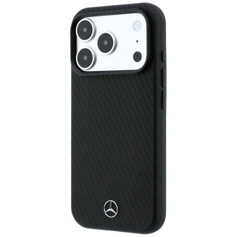Custodia Mercedes-Benz Grill Pattern e portacarte in pelle MagSafe per Apple iPhone 18 Pro Max / 17 Pro Max, nera