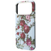 Custodia MagSafe Guess GUE6026 Blossom Roses Print per Apple iPhone 18 Pro / 17 Pro, blu
