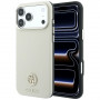 Custodia MagSafe Guess GUE005545 Grained Round Strass Logo per Apple iPhone 18 Pro / 17 Pro, beige