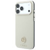 Custodia MagSafe Guess GUE005545 Grained Round Strass Logo per Apple iPhone 18 Pro / 17 Pro, beige