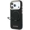 Custodia Guess Ring Stand 360 Grained Classic Logo MagSafe per Apple iPhone 18 Pro / 17 Pro, nera