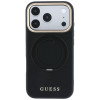 Custodia Guess Ring Stand 360 Grained Classic Logo MagSafe per Apple iPhone 18 Pro / 17 Pro, nera