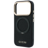 Custodia Guess Ring Stand 360 Grained Classic Logo MagSafe per Apple iPhone 18 Pro / 17 Pro, nera