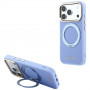 Custodia MagSafe Guess Ring Stand 360 Grained Classic Logo per Apple iPhone 18 Pro / 17 Pro, azzurra