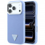 Guess Grained Triangle Logo MagSafe custodia rigida per Apple iPhone 18 Pro / 17 Pro, blu