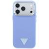Guess Grained Triangle Logo MagSafe custodia rigida per Apple iPhone 18 Pro / 17 Pro, blu