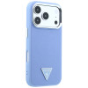 Guess Grained Triangle Logo MagSafe custodia rigida per Apple iPhone 18 Pro / 17 Pro, blu