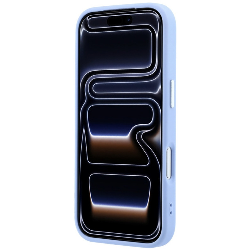 Guess Grained Triangle Logo MagSafe custodia rigida per Apple iPhone 18 Pro / 17 Pro, blu