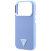 Guess Grained Triangle Logo MagSafe custodia rigida per Apple iPhone 18 Pro / 17 Pro, blu