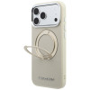 Custodia MagSafe Karl Lagerfeld Ring Stand 360 Saffiano Classic Logo per Apple iPhone 18 Pro / 17 Pro, beige