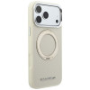 Custodia MagSafe Karl Lagerfeld Ring Stand 360 Saffiano Classic Logo per Apple iPhone 18 Pro / 17 Pro, beige