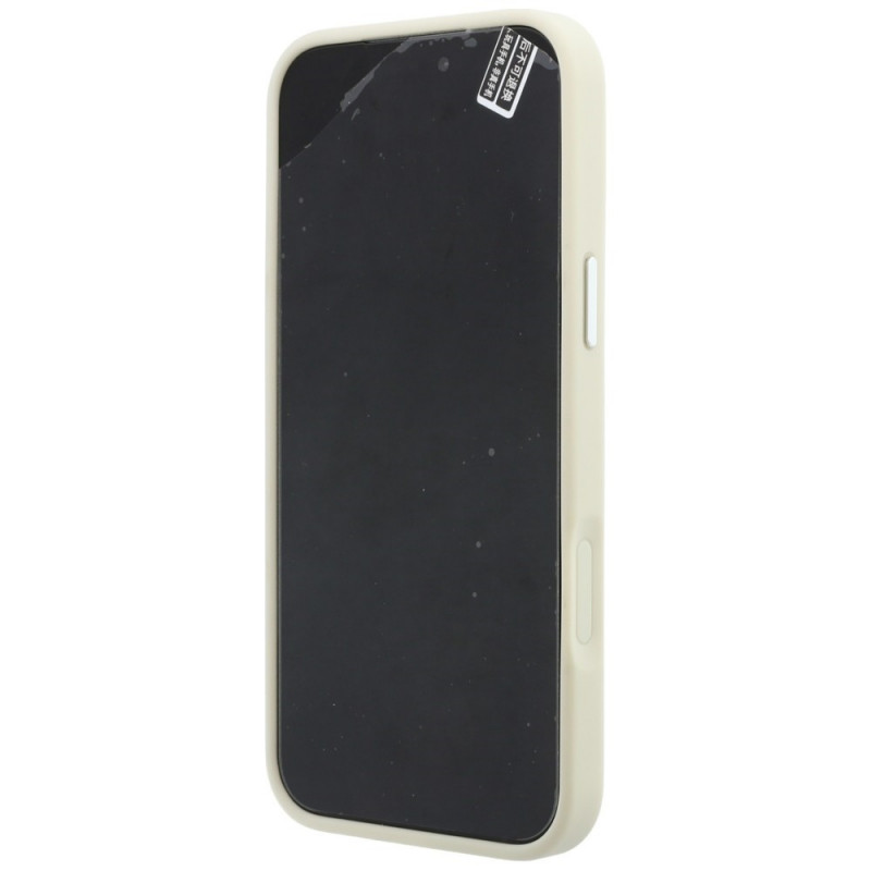 Custodia MagSafe Karl Lagerfeld Ring Stand 360 Saffiano Classic Logo per Apple iPhone 18 Pro / 17 Pro, beige