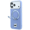 Custodia MagSafe Karl Lagerfeld with Ring Stand 360 Choupette Head Pin per Apple iPhone 18 Pro Max / 17 Pro Max, azzurra (KF003220)