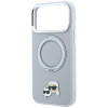 Custodia MagSafe Karl Lagerfeld with Ring Stand 360 Karl & Choupette Heads Pin per Apple iPhone 18 Pro Max / 17 Pro Max, grigia
