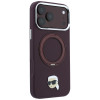 Custodia MagSafe Karl Lagerfeld with Ring Stand 360 Karl Head Pin per Apple iPhone 18 Pro Max / 17 Pro Max, bordeaux