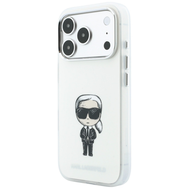 Custodia MagSafe Karl Lagerfeld IML Ikonik Sketch Print per Apple iPhone 18 Pro Max / 17 Pro Max, beige (KLD22794)