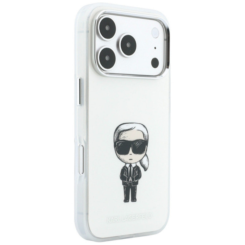 Custodia MagSafe Karl Lagerfeld IML Ikonik Sketch Print per Apple iPhone 18 Pro Max / 17 Pro Max, beige (KLD22794)