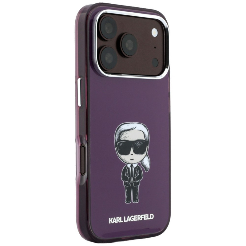 Custodia MagSafe Karl Lagerfeld IML Ikonik Sketch Print per Apple iPhone 18 Pro / 17 Pro, bordeaux
