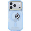 Custodia MagSafe Peekaboo Logo Karl Lagerfeld per Apple iPhone 18 Pro Max / 17 Pro Max, blu