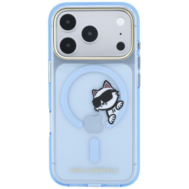 Custodia MagSafe Peekaboo Logo Karl Lagerfeld per Apple iPhone 18 Pro Max / 17 Pro Max, blu
