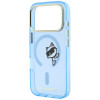 Custodia MagSafe Peekaboo Logo Karl Lagerfeld per Apple iPhone 18 Pro Max / 17 Pro Max, blu