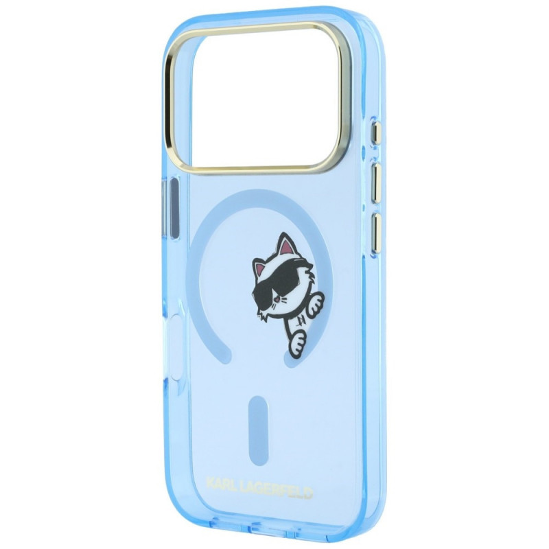 Custodia MagSafe Peekaboo Logo Karl Lagerfeld per Apple iPhone 18 Pro Max / 17 Pro Max, blu