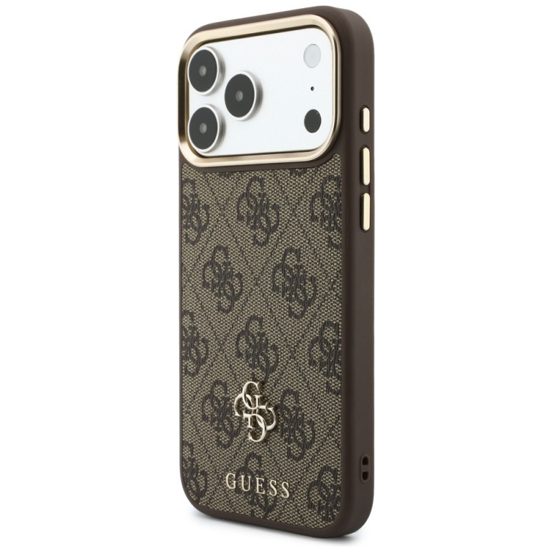 Custodia Guess 4G con portafoglio, MagSafe, per Apple iPhone 18 Pro / 17 Pro, marrone