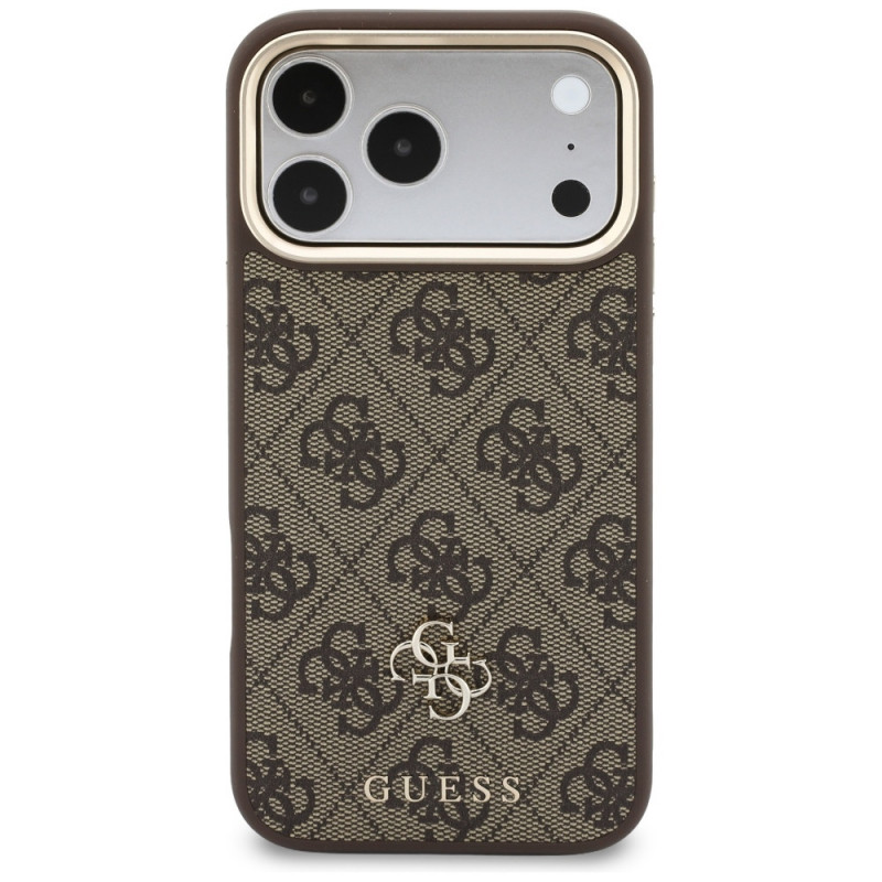 Custodia Guess 4G con portafoglio, MagSafe, per Apple iPhone 18 Pro Max / 17 Pro Max, marrone