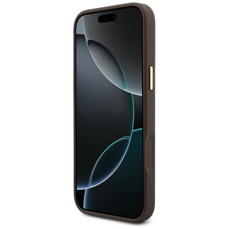 Custodia Guess 4G con portafoglio, MagSafe, per Apple iPhone 18 Pro Max / 17 Pro Max, marrone